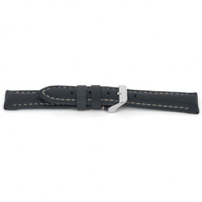 Watch strap Universal H080 XL Leather Grey 22mm